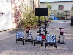 Cartesykj গাড়ি ও ট্রাক উভয়ের জন্য বহনযোগ্য গতিশীল 3D চাকা সারিবদ্ধতা 3 ক্যামেরা প্রযুক্তি