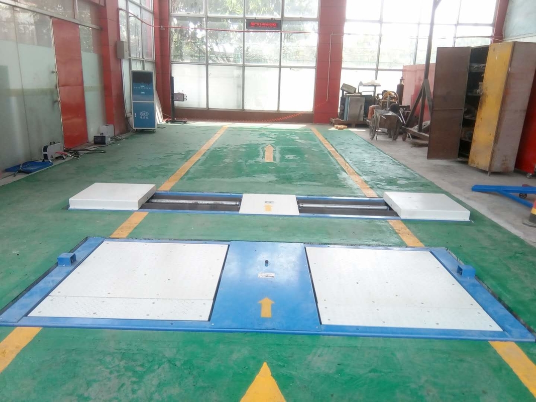 Cartesykj 15T বাহন রক্ষণাবেক্ষণ এবং পরীক্ষার সেকেন্ডারি লেন রোলার ব্রেক পরীক্ষক অক্ষের লোড সাইড স্লিপ পরীক্ষক সহ